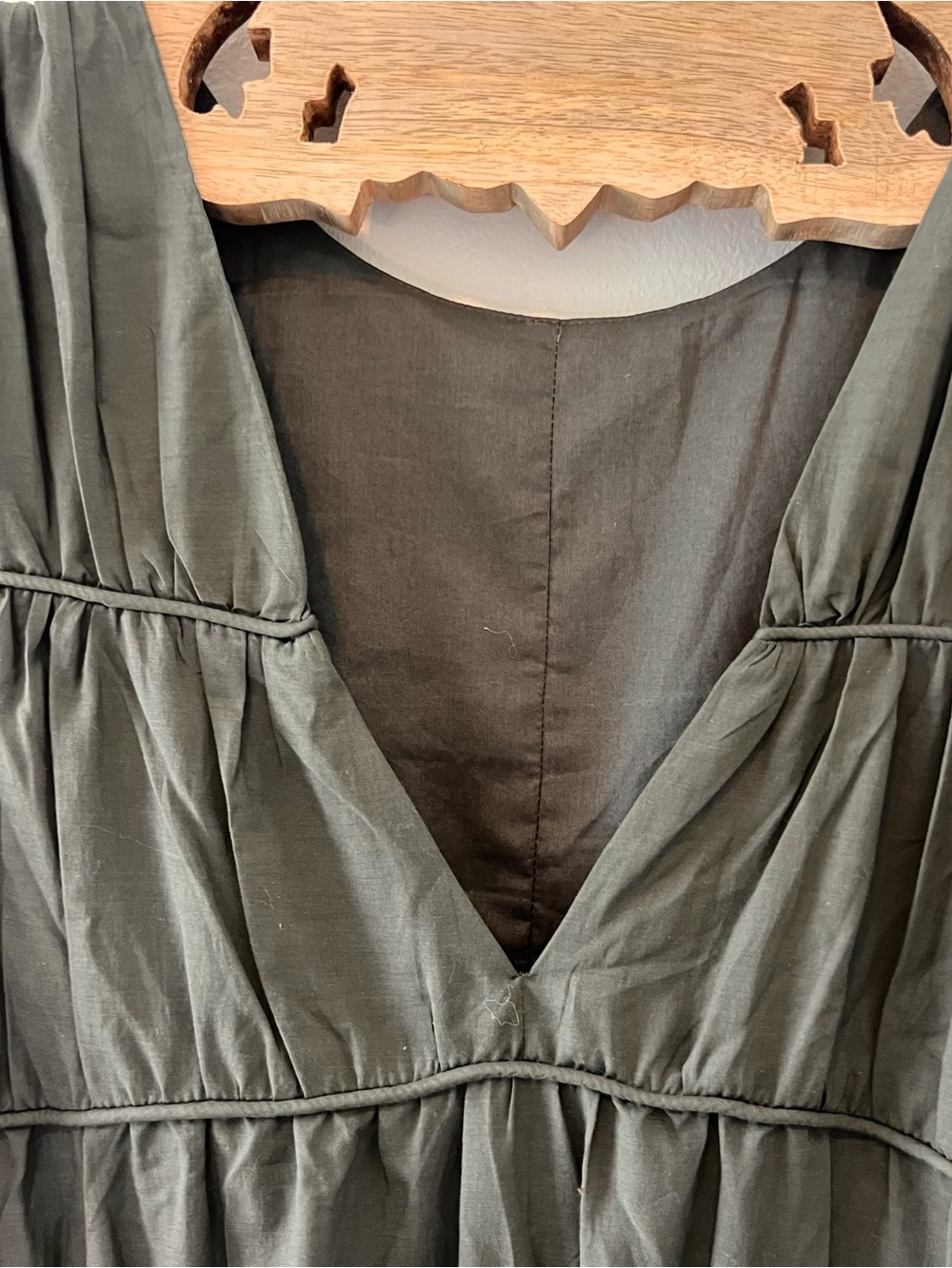 Haven Well Within Tiered Midi Dress — Olive Green — Size M — NWT - Picture 7 of 10